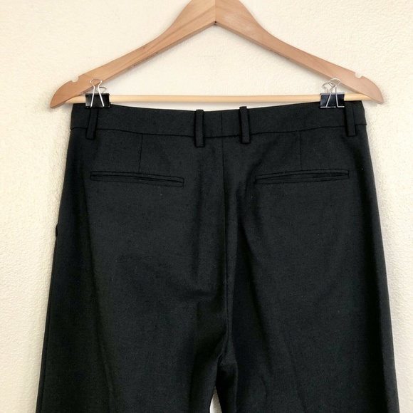 CO Virgin Wool Cropped Woven Straight Leg Trouser Pants in Black - Picture 8 of 11